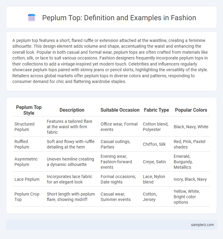 Peplum Top: Definition and Examples in Fashion