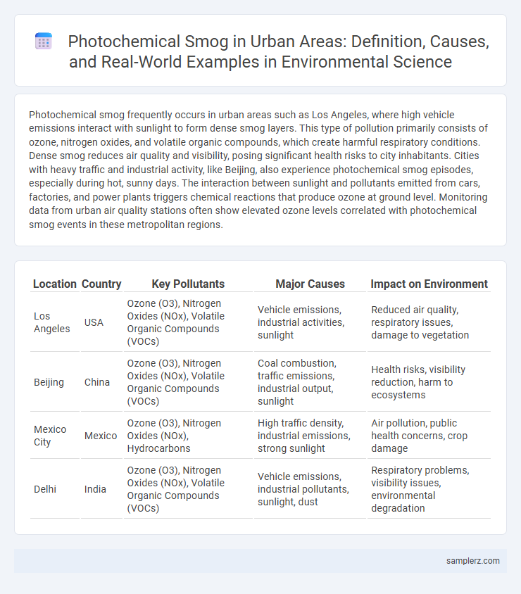 Photochemical Smog in Urban Areas: Definition, Causes, and Real-World Examples in Environmental Science