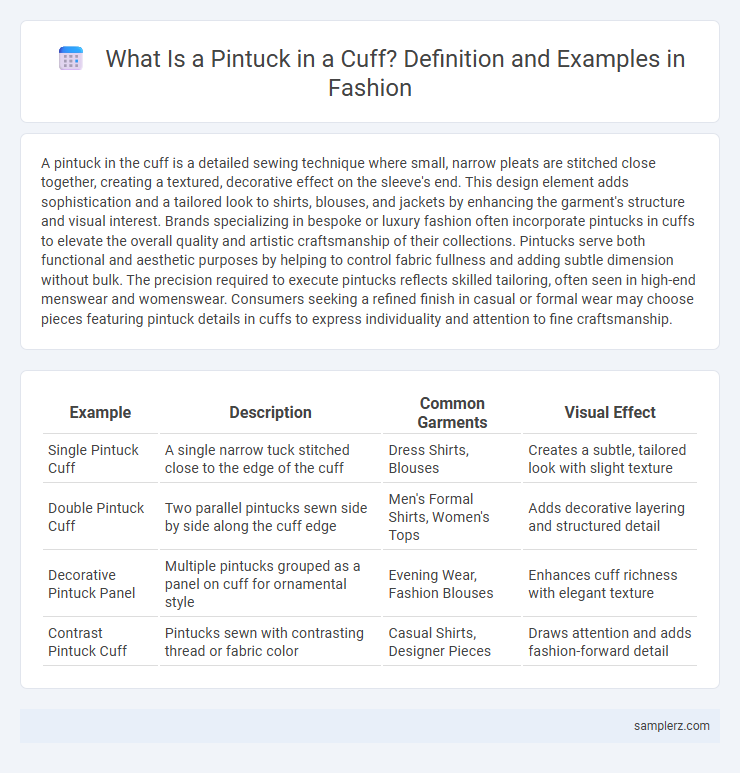 What Is a Pintuck in a Cuff? Definition and Examples in Fashion