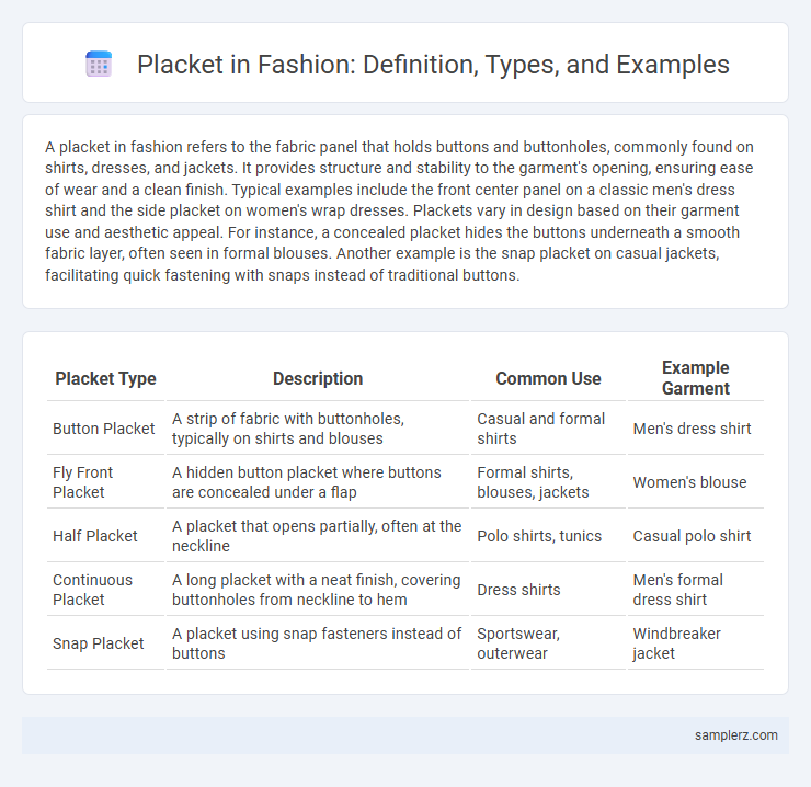 Placket in Fashion: Definition, Types, and Examples