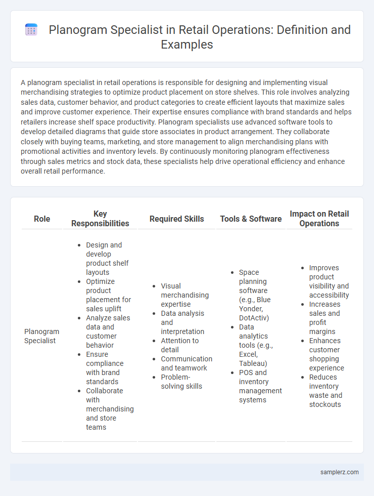 Planogram Specialist in Retail Operations: Definition and Examples