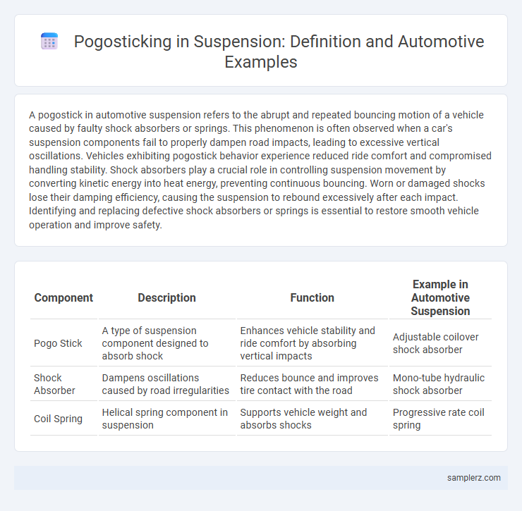 Pogosticking in Suspension: Definition and Automotive Examples