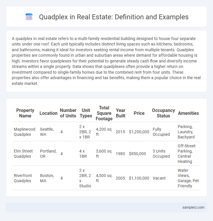 Quadplex in Real Estate: Definition and Examples