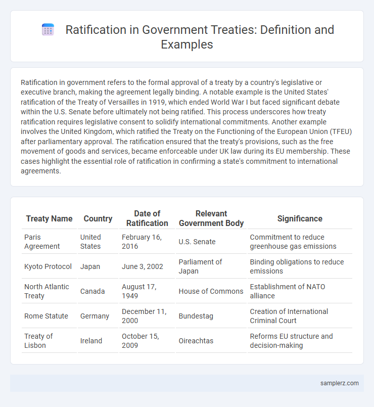 Ratification in Government Treaties: Definition and Examples
