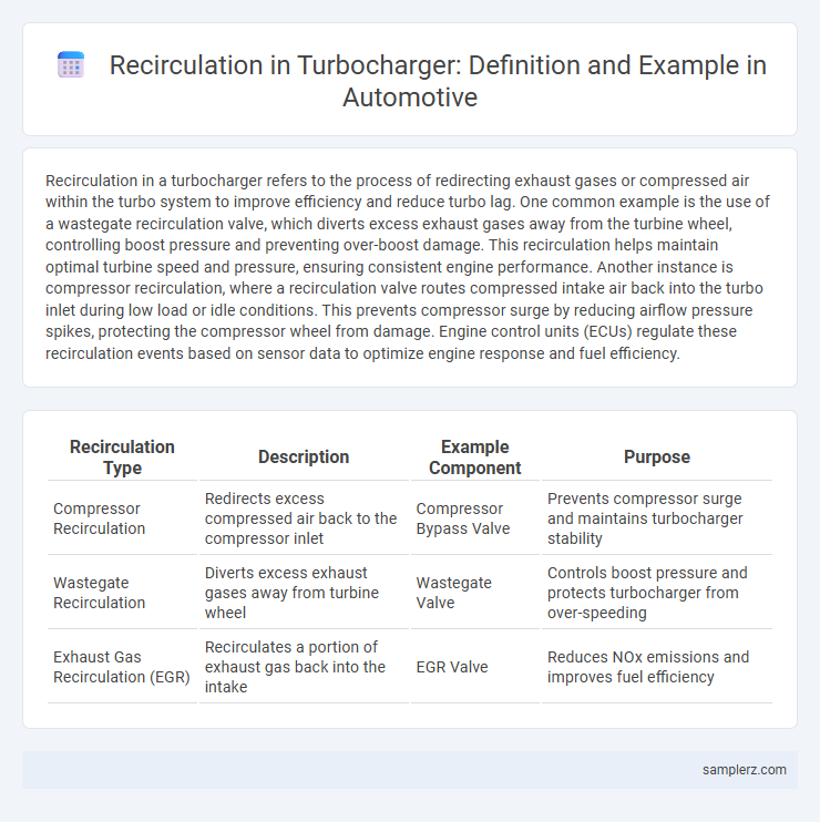 Recirculation in Turbocharger: Definition and Example in Automotive