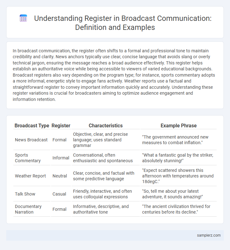 Understanding Register in Broadcast Communication: Definition and Examples