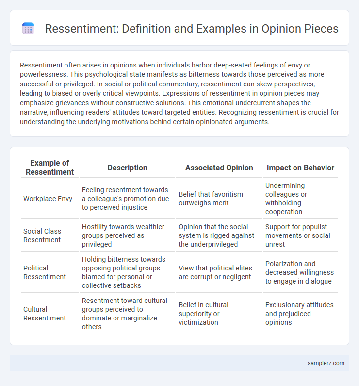Ressentiment: Definition and Examples in Opinion Pieces