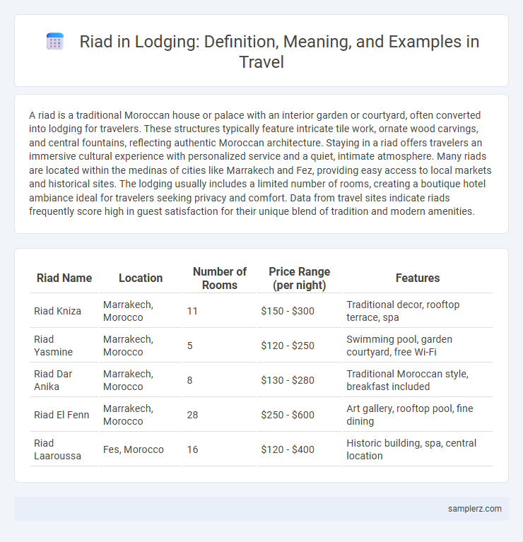 Riad in Lodging: Definition, Meaning, and Examples in Travel
