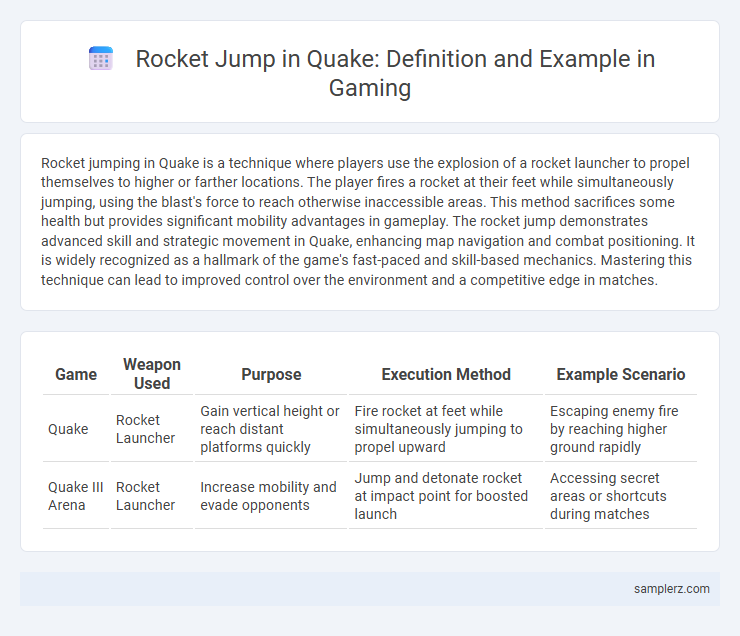 Rocket Jump in Quake: Definition and Example in Gaming