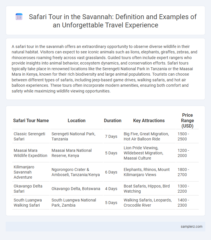 Safari Tour in the Savannah: Definition and Examples of an Unforgettable Travel Experience