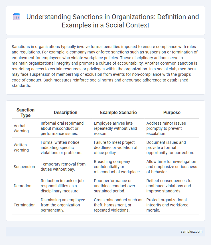 Understanding Sanctions in Organizations: Definition and Examples in a Social Context