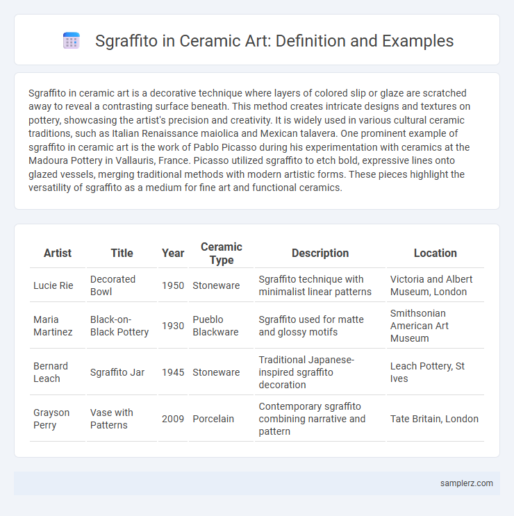 Sgraffito in Ceramic Art: Definition and Examples