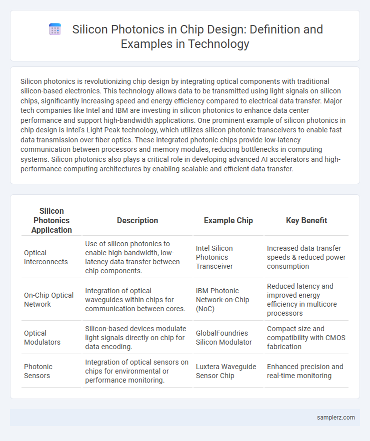 Silicon Photonics in Chip Design: Definition and Examples in Technology