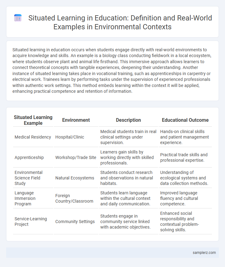 Situated Learning in Education: Definition and Real-World Examples in Environmental Contexts