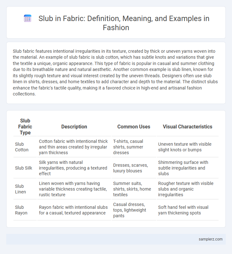 Slub in Fabric: Definition, Meaning, and Examples in Fashion