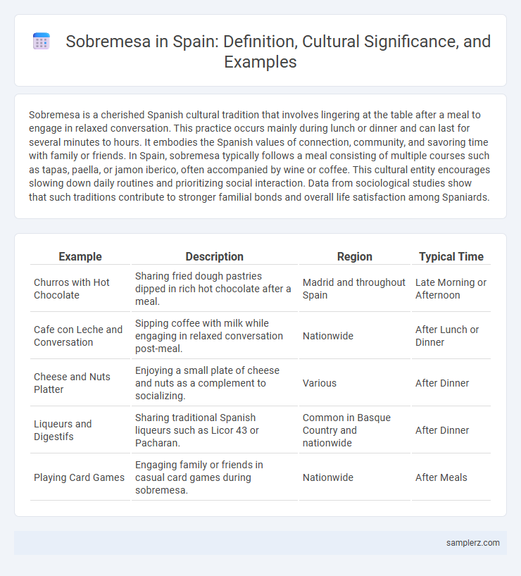 Sobremesa in Spain: Definition, Cultural Significance, and Examples