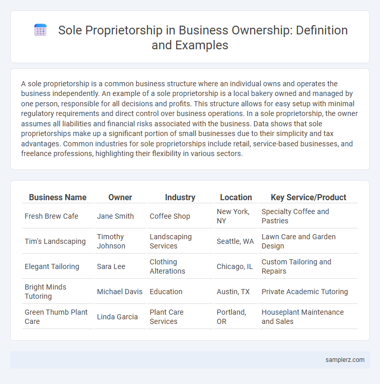 Sole Proprietorship in Business Ownership: Definition and Examples