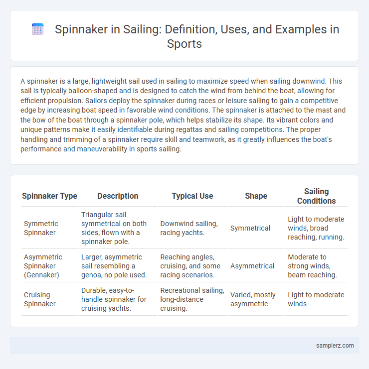 Spinnaker in Sailing: Definition, Uses, and Examples in Sports