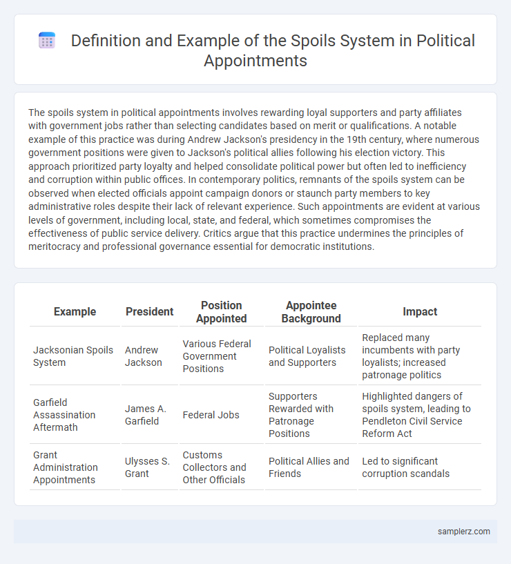 Definition and Example of the Spoils System in Political Appointments