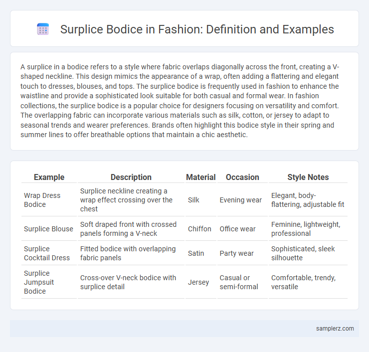 Surplice Bodice in Fashion: Definition and Examples
