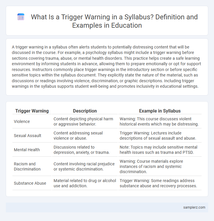 What Is a Trigger Warning in a Syllabus? Definition and Examples in Education