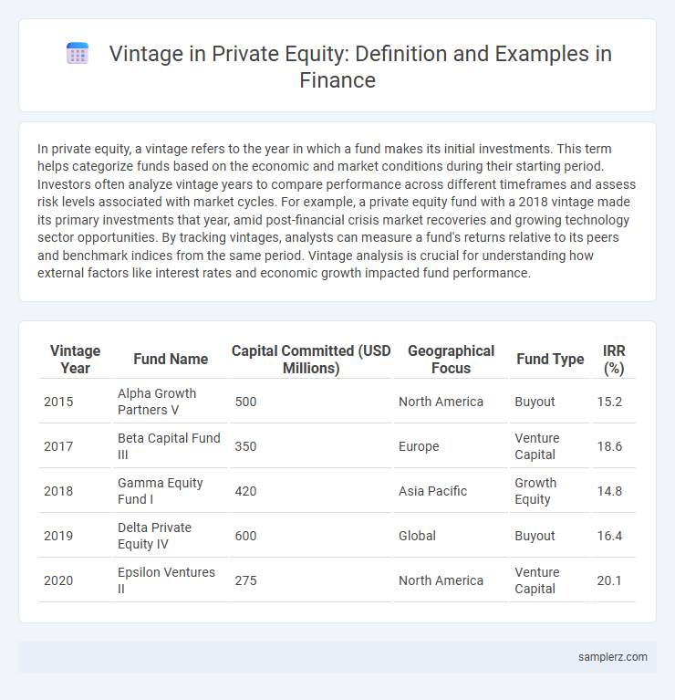 Vintage in Private Equity: Definition and Examples in Finance