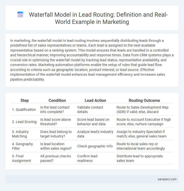 Waterfall Model in Lead Routing: Definition and Real-World Example in Marketing