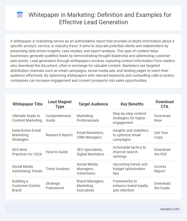 Whitepaper in Marketing: Definition and Examples for Effective Lead Generation