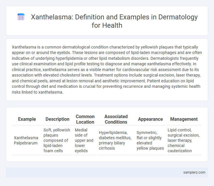 Xanthelasma: Definition and Examples in Dermatology for Health