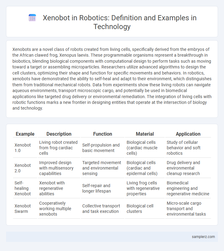 Xenobot in Robotics: Definition and Examples in Technology