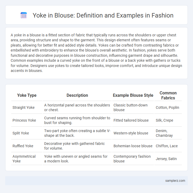Yoke in Blouse: Definition and Examples in Fashion