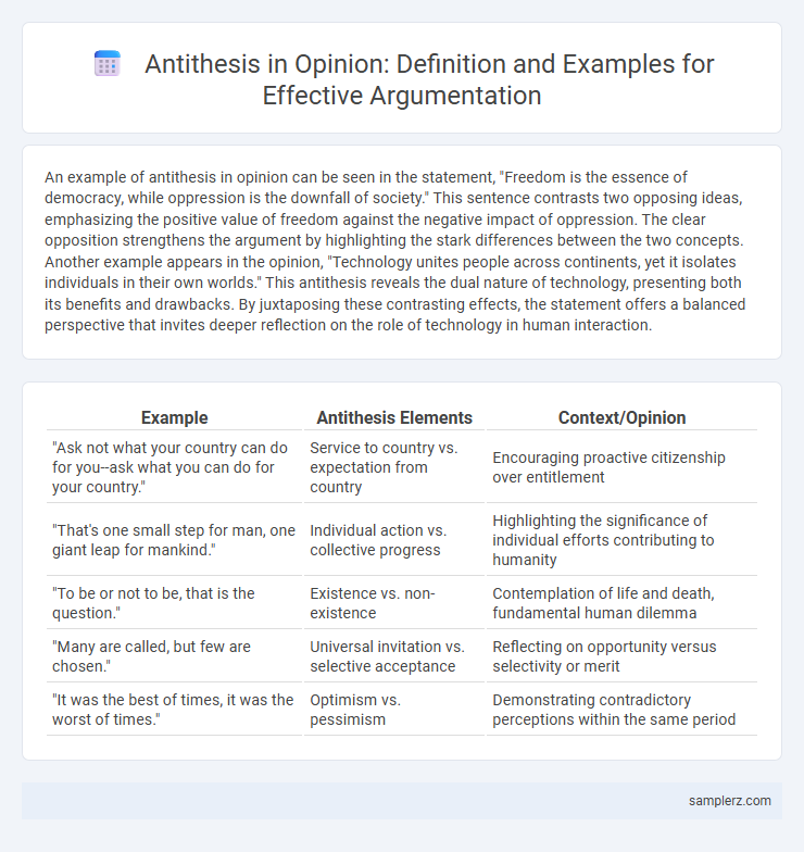 Antithesis in Opinion: Definition and Examples for Effective Argumentation