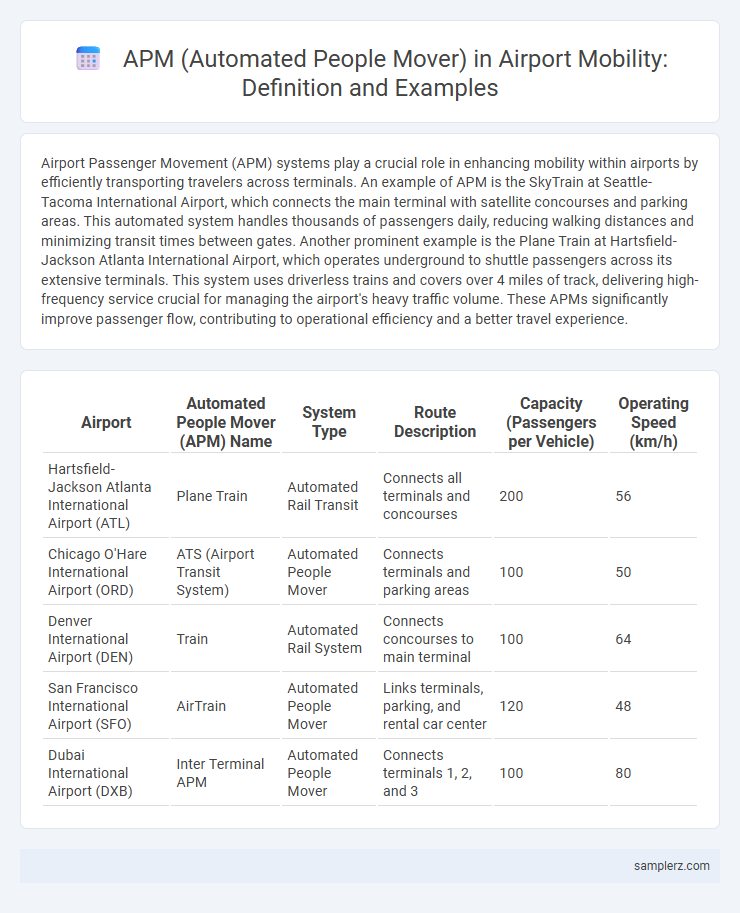 APM (Automated People Mover) in Airport Mobility: Definition and Examples