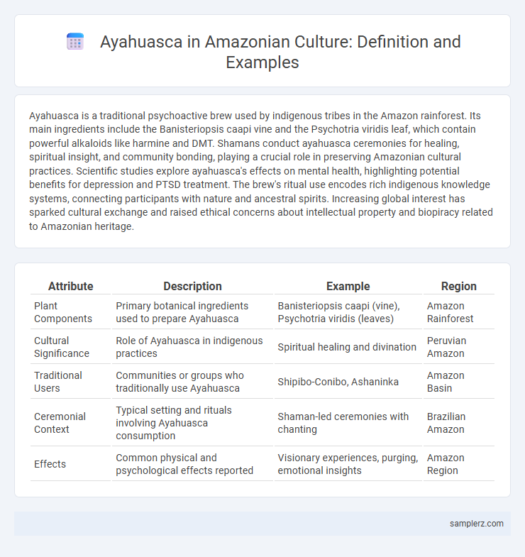 Ayahuasca in Amazonian Culture: Definition and Examples