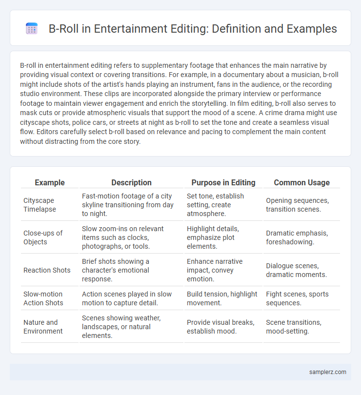 B-Roll in Entertainment Editing: Definition and Examples