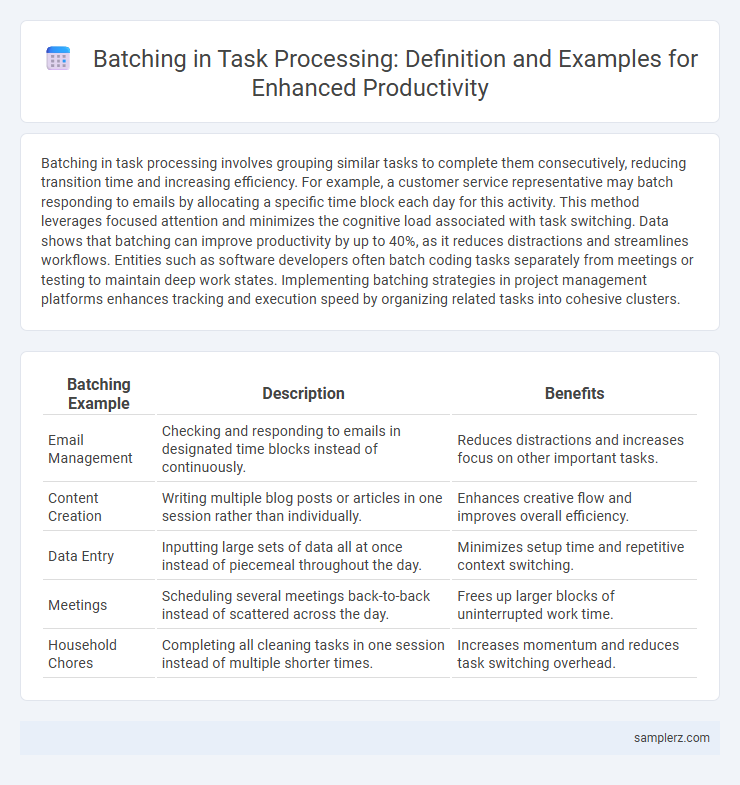 Batching in Task Processing: Definition and Examples for Enhanced Productivity