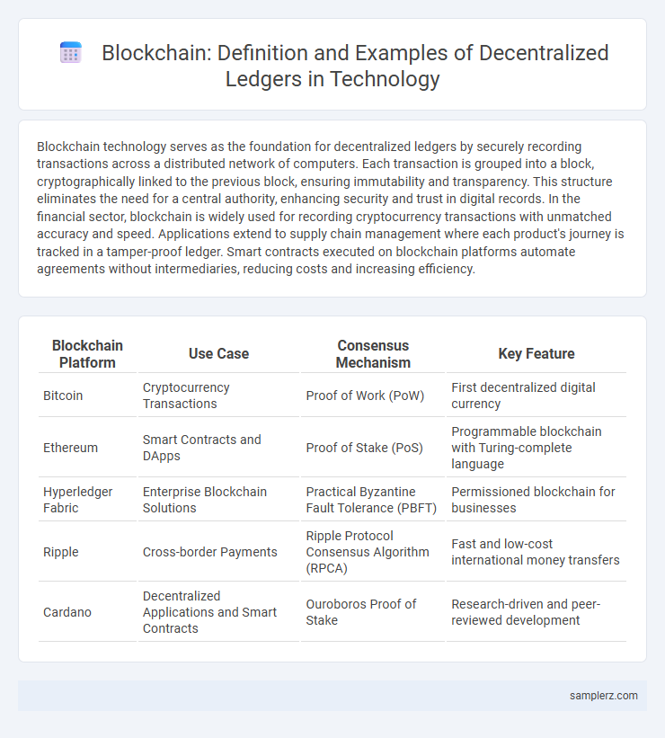 Blockchain: Definition and Examples of Decentralized Ledgers in Technology
