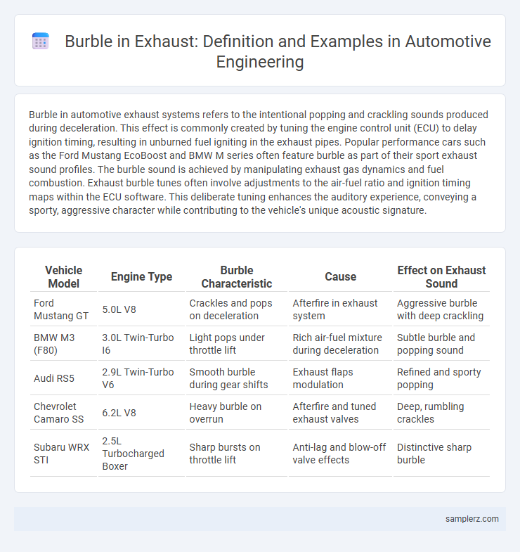 Burble in Exhaust: Definition and Examples in Automotive Engineering
