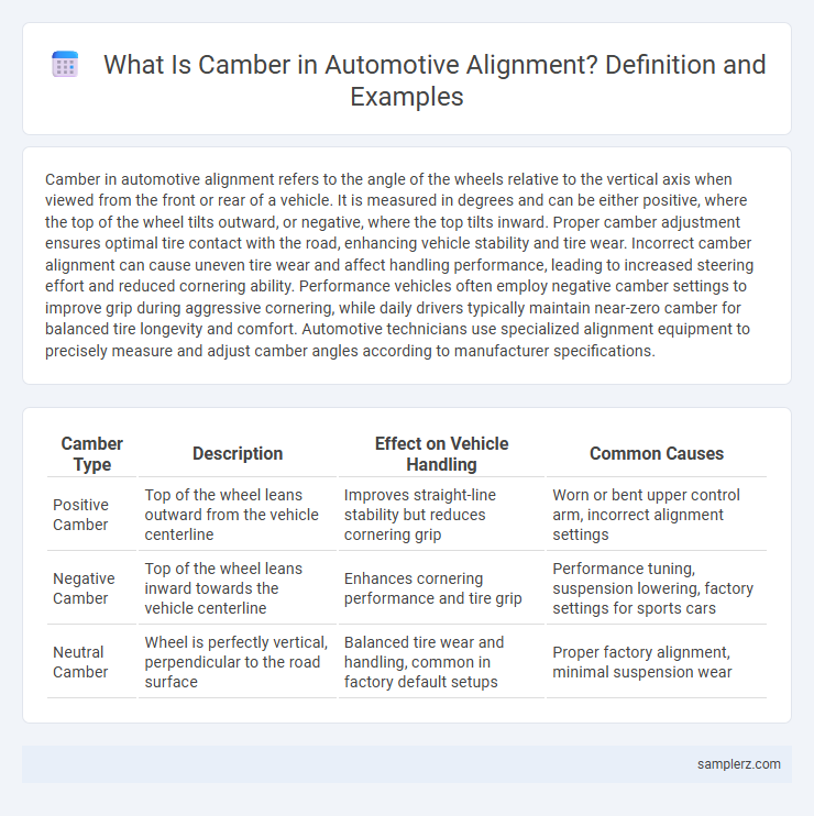 What Is Camber in Automotive Alignment? Definition and Examples