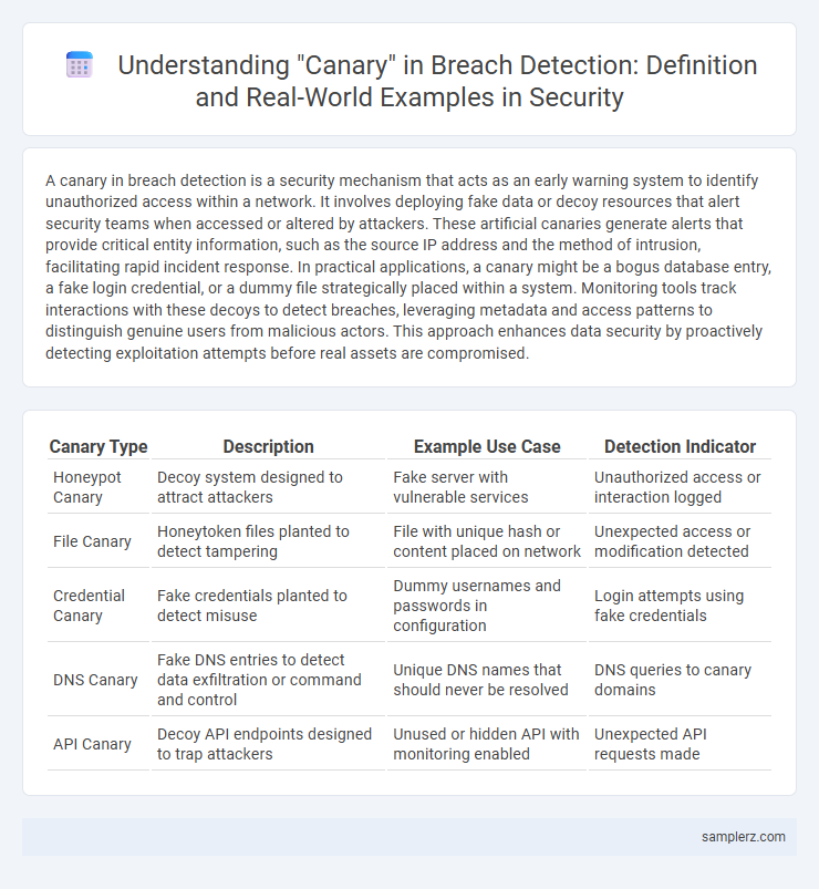 Understanding Canary in Breach Detection: Definition and Real-World Examples in Security
