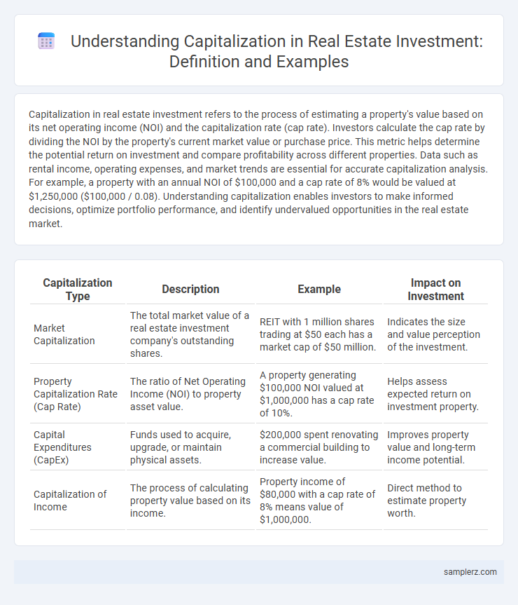 Understanding Capitalization in Real Estate Investment: Definition and Examples