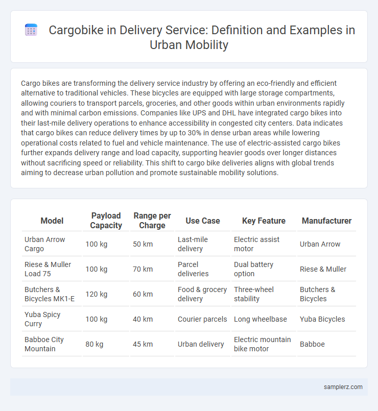 Cargobike in Delivery Service: Definition and Examples in Urban Mobility