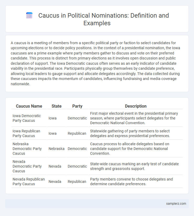Caucus in Political Nominations: Definition and Examples