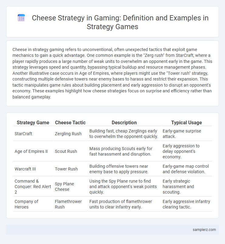 Cheese Strategy in Gaming: Definition and Examples in Strategy Games