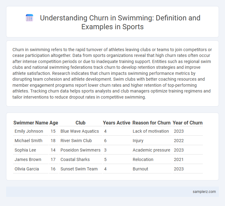 Understanding Churn in Swimming: Definition and Examples in Sports