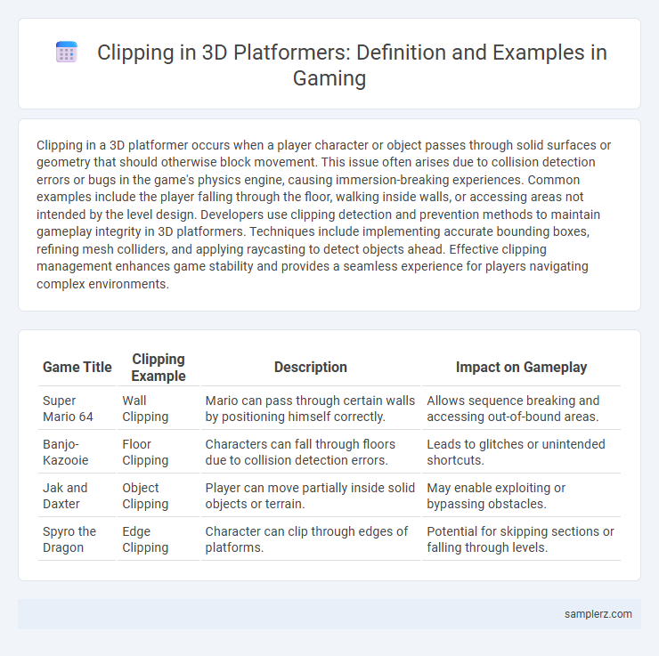 Clipping in 3D Platformers: Definition and Examples in Gaming