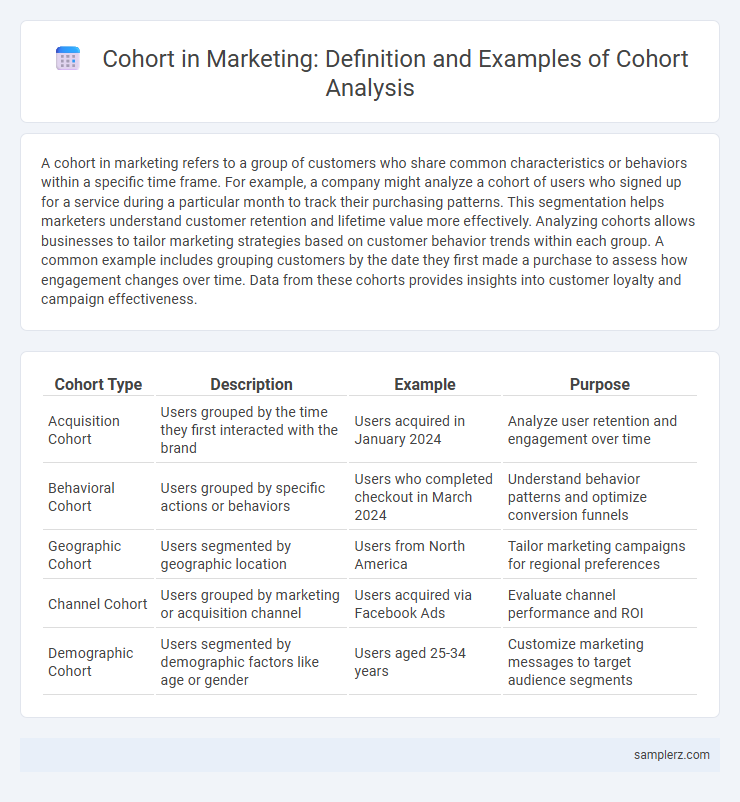 Cohort in Marketing: Definition and Examples of Cohort Analysis