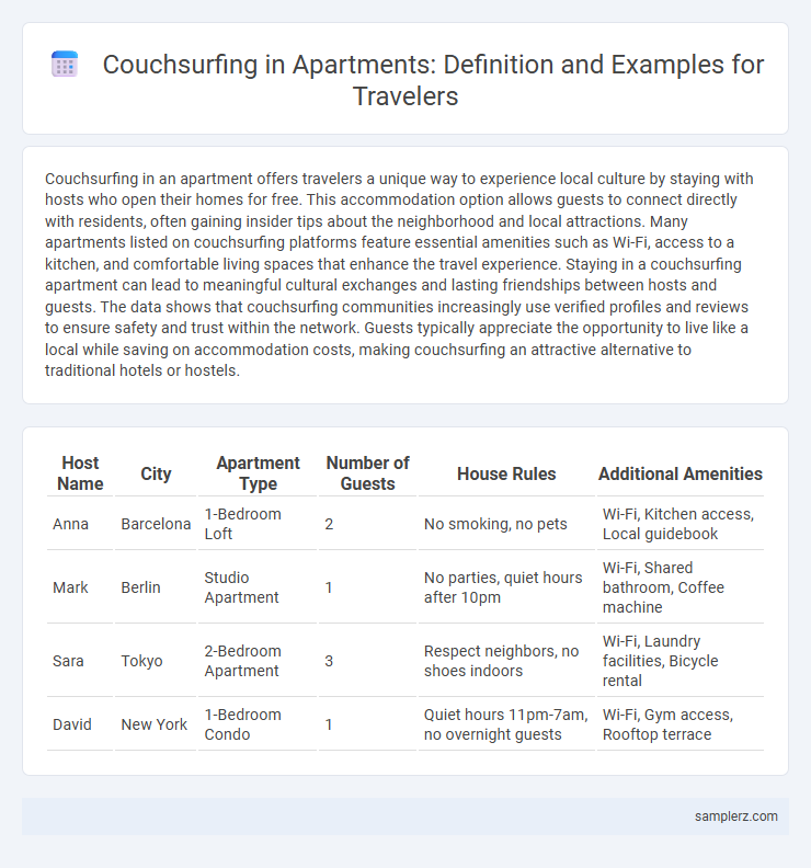 Couchsurfing in Apartments: Definition and Examples for Travelers