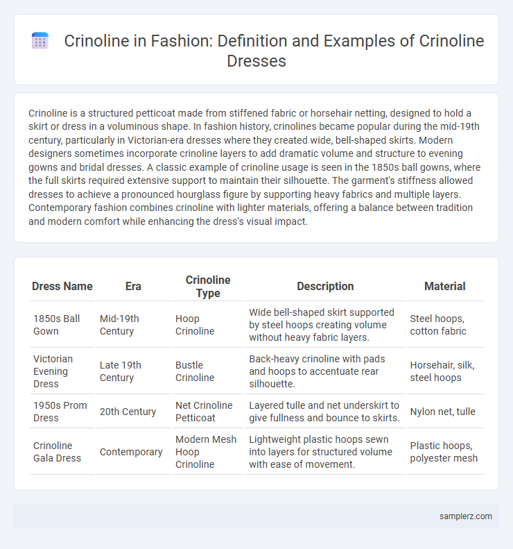 Crinoline in Fashion: Definition and Examples of Crinoline Dresses