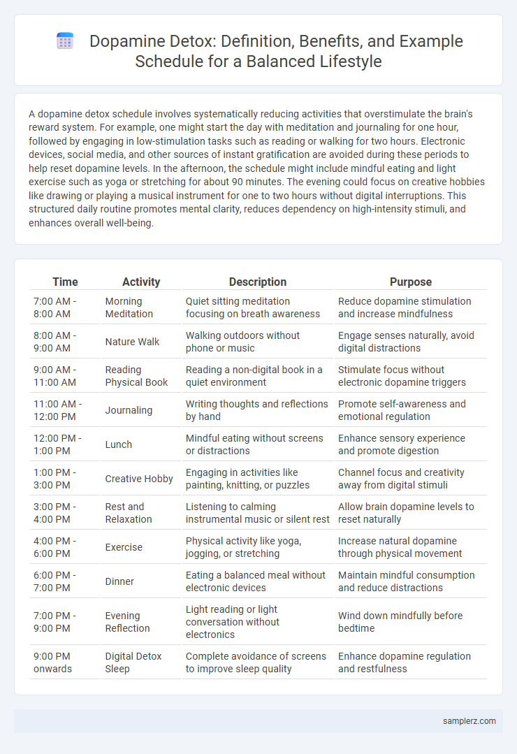 Dopamine Detox: Definition, Benefits, and Example Schedule for a Balanced Lifestyle